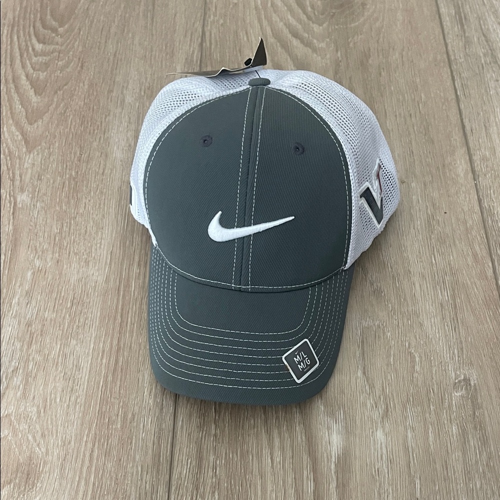 Nike Dark Gray and White Mesh Cap